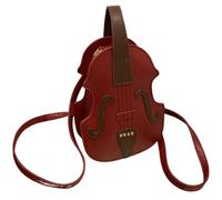 Elegant Vintage Violin Backpack, Music-themed Daily Use Rucksack For Women Cute Shoulder Bag, Red, 22 Centimeters Height X 16 Centimeters Width, Vintage Musical Instrument