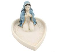 Elegant Virgin Mary Rosary Holder,Resin Religious Statue For Beads Chains,Devotional Decor For Home Altar,Bedroom Or Office(Women)