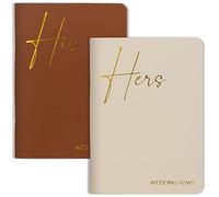 Elegant Vow Books With Gold Foil Lettering For Your Wedding - Perfectly Sized His and Hers Vow Books With Plenty Of Pages To Write Whatever is on Your Heart - A Beautiful Addition For The Wedding Day