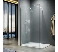 ELEGANT Walk in Shower Enclosure 8mm Full Frosted Easy Clean Safety Glass Shower Cubicles Wet Room Shower Screen Bath Screen 1000mm