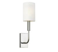 Elegant Wall Light Sconce In Highly Polished Nickel With Led E14 60W Bulb