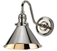 Elegant Wall Light Sconce In Polished Nickel With Led E27 Bulb