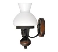 Elegant Wall Sconce Lamp E27 60W Glass Wood Metal Retro Vintage Classic Indoor