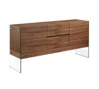 Elegant Walnut Sideboard With Glass Legs - Model 3062 By Angel Cerda S.l.