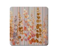 Elegant Washer Dryer Top Protector Mat, Floral Striped Design, Autumn Inspired Rubber Anti-slip Waterproof Washer And Dryer Mats for Laundry Room 24x24 Inch