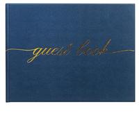 Elegant Wedding Guest Book - Perfect for Wedding Receptions, Baby Showers, Birthdays and Special Events - Polaroid Guest Book with 110 Lined Pages for Sign-In and Photos -Hardcover (Midnight Blue)