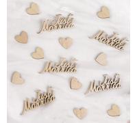 Elegant Wedding table decoration-RKMYTR Wooden Love Hearts decorations just married decorations Hearts & Signs - Rustic Wedding Table Decorations for Bridal Showers, Engagements& Party Celebrations
