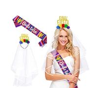 Elegant Wedding Veil And Bride To Be Sash Set Headwear Party Supply Headpiece Show Your Appearance For