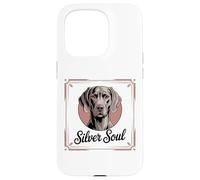 Elegant Weimaraner Portrait, Silver Soul Case for iPhone 15 Pro