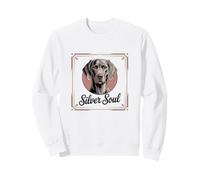 Elegant Weimaraner Portrait, Silver Soul Sweatshirt