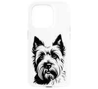 Elegant West Highland White Terrier Line Art Case for iPhone 15 Pro