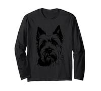 Elegant West Highland White Terrier Line Art Long Sleeve T-Shirt