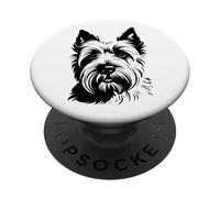 Elegant West Highland White Terrier Line Art PopSockets Adhesive PopGrip
