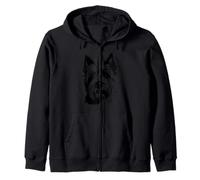Elegant West Highland White Terrier Line Art Zip Hoodie