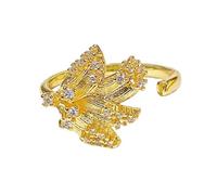 Elegant Wheat Designs Open Rings Adjustable Portable For Women Size Sturdy Alloy Materials Gold Finish Open Rings