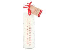 Elegant White Advent Candle: Festive Countdown with Subtle Vanilla Fragrance - Simple Usage, Timeless Elegance, Reliable Longevity
