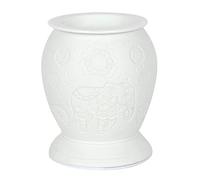Elegant White Ceramic Elephant Electric Oil Burner - 15.3cm x 13cm (1 Pc.) - Lovely & Stylish Design, Durable Material - Perfect For Aromatherapy & Home Decor
