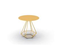 Elegant White Coffee Table - Mini Fashion Tea Table for Modern Apartments Creative Design for Living Room Stylish Golden Accents Space-Saving Furniture