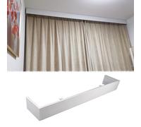 Elegant White Curtain Box Panel - 3.3ft Curtain Rod Frame with Screws for Sheer/Blackout Valance - Perfect for Stylish Ceiling & Wall Window Treatments