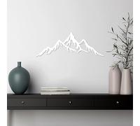 Elegant White Decorative Metal Wall Accessory, 62 x 22 cm, 100% Metal, 1.5 mm Thick, Lightweight & Easy to Hang, Perfect for Modern Home Decor