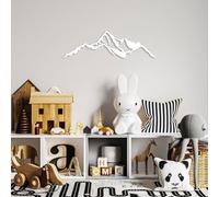 Elegant White Decorative Metal Wall Accessory, 67 x 20 cm, 100% Metal, 1.5 mm Thick, Lightweight & Easy to Hang, Perfect for Modern Decor