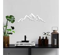Elegant White Decorative Metal Wall Accessory, 70 x 22 cm, 100% Metal, 1.5 mm Thick, Lightweight & Easy to Hang, Perfect for Modern Home Decor