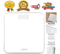 Elegant White Digital Body Weight Scale with Large LED Display & Auto Shut Off