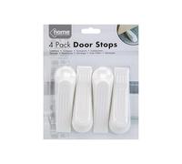 Elegant White Door Stops - 12 x 3.8 x 1.9cm (Pack of 4) - Superior Protection - Ideal Home Accessory