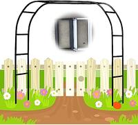 Elegant White Garden Arch 120-350cm Width for Roses Vines & Plants Support Wedding Metal Arched Arbor 1.2m Wide x 2.2m High Outdoor Decor