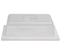 Elegant White Marble Butter Dish With Lid, Durable Natural Stone Butter Keeper Premier Housewares Clear One Size