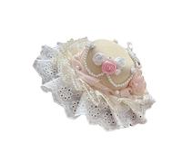 Elegant White Organza Fascinator Hat Clip with Delicate Lace Trims - Adjustable Bridal Hair Accessory for Weddings, Races, Garden Parties | Perfect for Brides, Mothers of the Bride, Wedding Guests