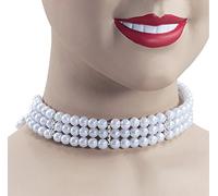 Bristol Novelty BA769 Pearl Choker, Womens, White, One Size