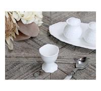 Elegant White Porcelain Provence Egg Cup by Chic Antique