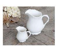 Elegant White Provence Porcelain Jug by Chic Antique