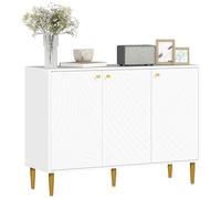 Elegant White Sideboard Adjustable Shelves & Multi Use Storage Cabinet