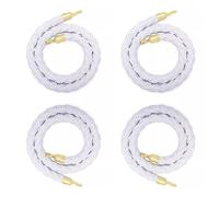 Elegant White Stanchion Rope with Gold Hooks - 3 to 7ft Durable Nylon Crowd Control Barrier Rope,1pc(210cm)