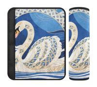 Elegant White Swan Blue Lake car seat Shoulder Strap Covers,Protects Your Neck and Shoulders,car Belt Cover for Sedan Airplane Van forro para cinturon de segurida 2 Pack
