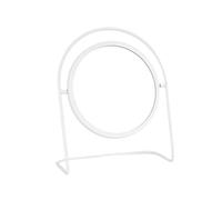 Elegant White Vanity Mirror Stylish Makeup Mirror with Stand for Bathroom & Beauty Routine Metal Dressing Table Mirror for Daily Use & Glamour