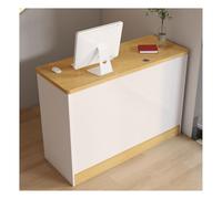 Elegant White Wood Sales Desk - Lockable Reception Counter for Retail Salons Lobbies & Shops - Sl ront Desk Solution for Enhanced Customer Experience