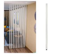 Elegant White Wooden Room Divider, Floor-to-Ceiling Partition for Hotels, Tea Rooms, Entryways - Stylish 70 cm Column Grid Design