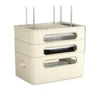 Elegant WiFi Router Cabinet, Decorative Box with Cable Management for Modem and Sockets, Stylish Router Cover and Organizer for Home Decoration
