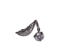 Elegant Wing Alloy Ear Bone Nails With Rhinestones Stone Cartilage Studs Earring For Women Fashion Jewelry