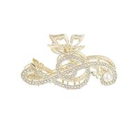 Elegant Women Hairpin Fashion Musical Note Clip Hair Glitter Pearl H9y8 Shark Type Headdress Luxury