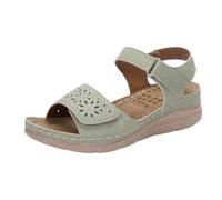 Elegant Women’s Sandals With Sparkling Crystals Comfortable Heel Soft Footbed Adjustable Straps For Casual Everyday Wear (Green, 3)