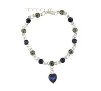 Elegant Women’s Silver Highlighting Blue Crystals Heart Charm for Romance Event Parties Supplies Ornament Party Accessories