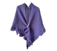 Elegant Women's Knitted Poncho Wrap Topper Shawl Cape Front Large Sweater Style Soft Warm Fashionable Outerwear Layer Comfortable Red Triangle Scarf Woolen Women Friend Gifts For Cosy