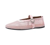 Elegant Women's Summer Closed Toe Sandals with Round Toe and Round Toe Adjustable Bandeau Sandals Mesh Fisherman Breathable Casual Comfortable Shoes, Pink, 8.5 UK