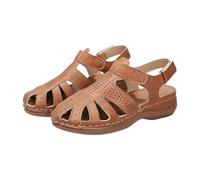 Elegant Women's Summer Sandals - Rubber Slippers for Women Closed Slippers Soft Lightweight Walking Shoes Breathable Anti-Skipping Sandals Slave Sandals Holiday Travel, brown, 8.5 UK