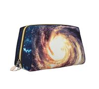Elegant Women's Travel Leather Cosmetic Bag,The Misty and Gorgeous Starry Sky of The Universe Waterproof Makeup Bag Purse Toiletry Bag Organizer Case Pouch with Zipper for Women Jewelry Cosmetics, S