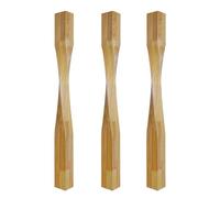 Elegant Wood Stair Newel Post 120cm Tall, Indoor Square Newel Posts for Staircase Railing, Newel Wood Balusters for Stairs Remodeling(3 PCS,9.5x9.5cm(3 3/4"x3 3/4"))